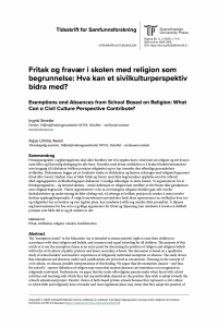 Smette awan exemptions and absences from school based on religion what can a civil culture perspective contribute