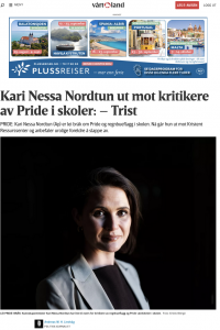 Kritikk av kunnskapsministerens unyanserte uttalelse om pridefritak (2026)